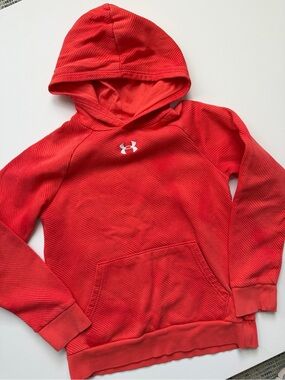 Under Armour Kids' Orange Hooded Pullover Hoodie Sweatshirt